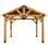 Pavillon de jardin permanent en métal L 10 pi. D Pavillon de jardin en bois massif