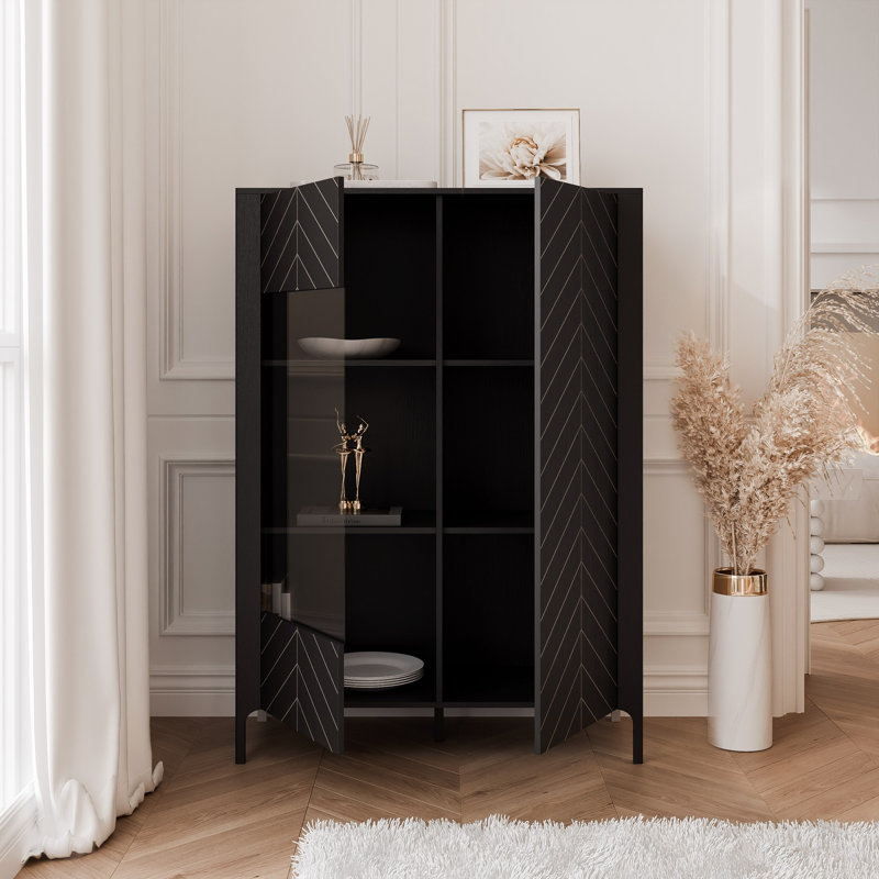 Rectangle Accent Cabinet, Black