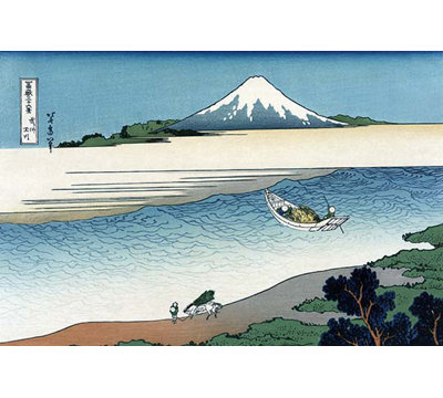 " Tama River In Musashi Province " by Katsushika Hokusai