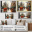 Collage de paysage urbain corail beige - impression-785154802-785154800