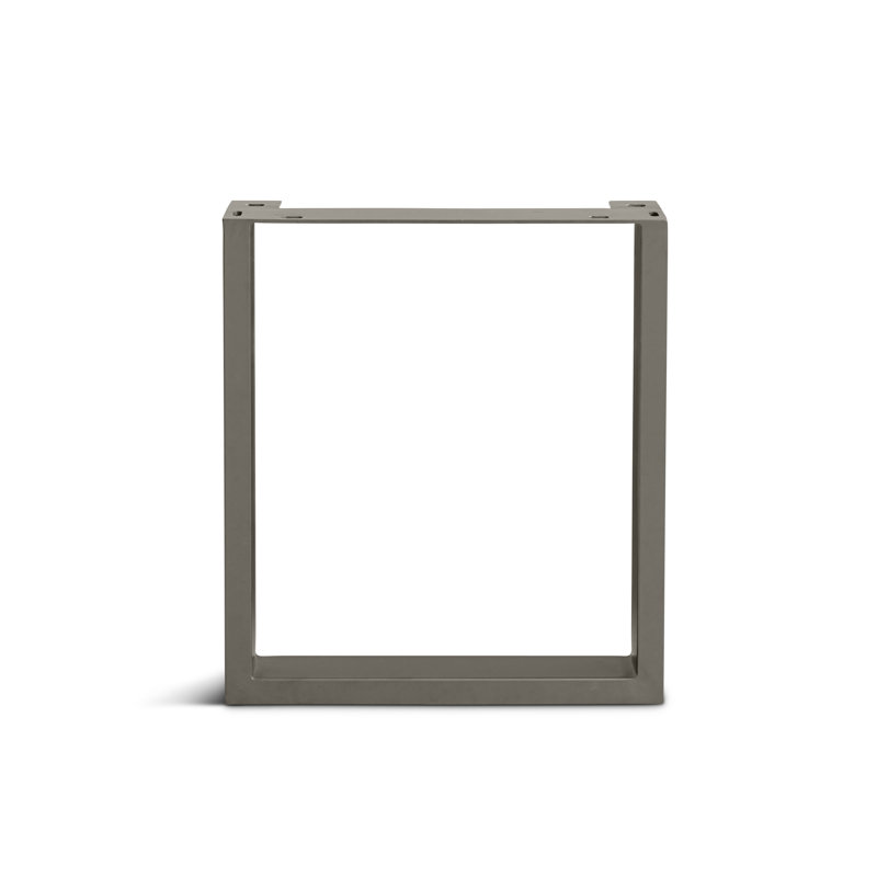 U Dining 28.5" Rectangular Table Base, Pewter