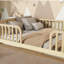 Lit pour tout-petit Montessori, structure en bois de pin (naturel, double)-2004145996-2004146097
