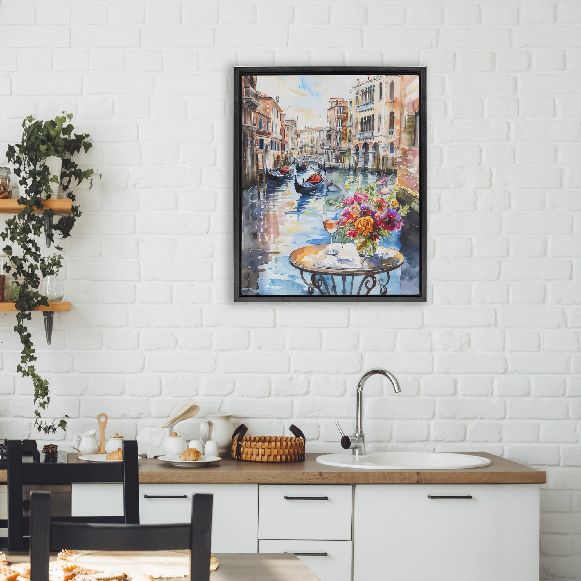 Red Barrel Studio Quiet Canal City View Floating Frame, design by LSR ...