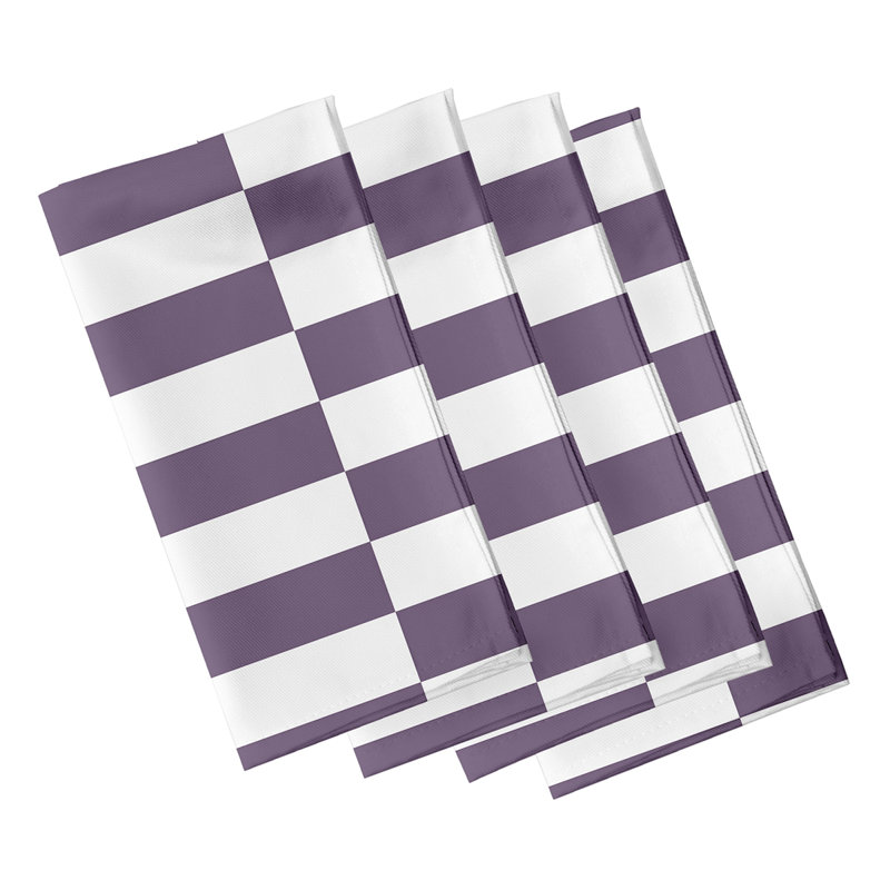 Ensemble de serviettes 4 pièces Buffington, Mauve, L 18 po x L 18 po