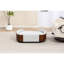 Style scandinave, lit pour chien surélevé, animal de compagnie, dossier en bois cintré, gris, lavable amovible, conception en noyer ventilé de grande taille, assemblage facile