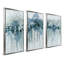 "Blue Birch Morning" par Susan Jill, reproduction sur toile flottante 3 pièces-62940820