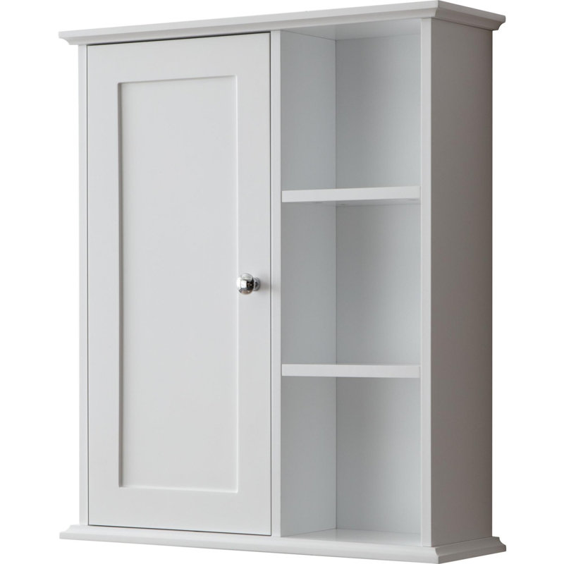 Armoire murale de salle de bain 23,6 po, Blanc