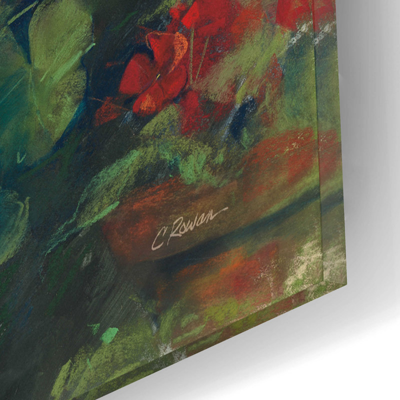 «Geranium Wave» par Carol Rowan, H 12 po x l 16 po x P 0,13 po