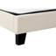 Lit transitionnel avec rembourrage en mousse beige et base de lit rembourrée en mousse pour lit élégant