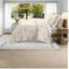 Ensemble de literie pour lit double / grand en coton 3 pièces de qualité supérieure, courtepointe moderne gris-blanc
