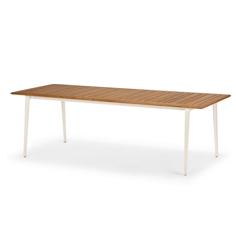 WA Outdoor Teak Dining Table, Brown, 39.25" W x 98.5'' L x 29.25" H, Lipari