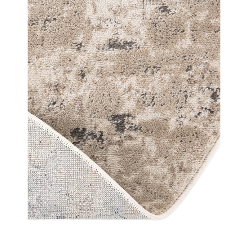 Cantrell Oriental Beige Area Rug, Round 13'1"