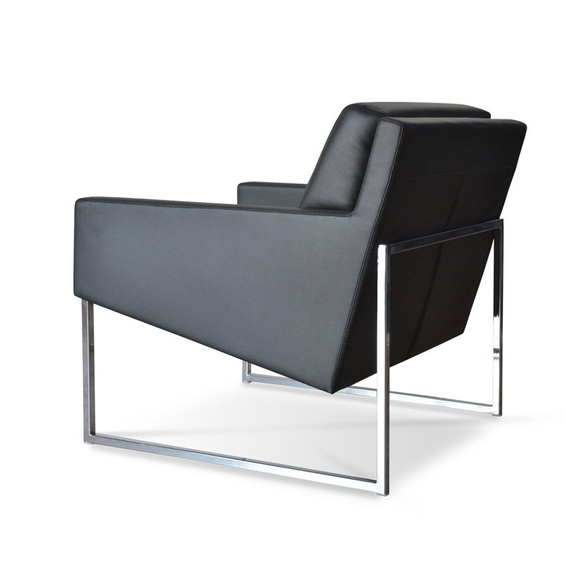 Fauteuil Nova, Similicuir noir