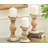 Mango Wood Turned Style Pillar Candle Holders (Set of 3)-2145879315