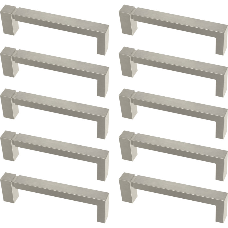 Franklin Brass Asymmetric Notched Pull Multipack, 3.75", Brushed Nickel