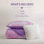 Modern Bedding Sets, Purple Microfiber Tie Dye Quilt for Twin Home