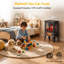 Chaufferette de foyer avec flamme 3D, cuisinière électrique 18,6 po à infrarouge, 1500W