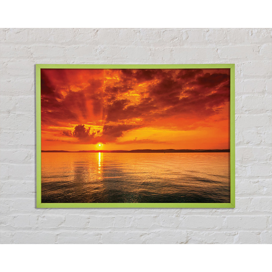 Arkema Stunning Sun Ray Ocean - Einzelner Bilderrahmen Kunstdrucke