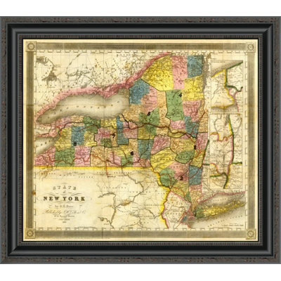 'State of New York; 1840' Framed Print