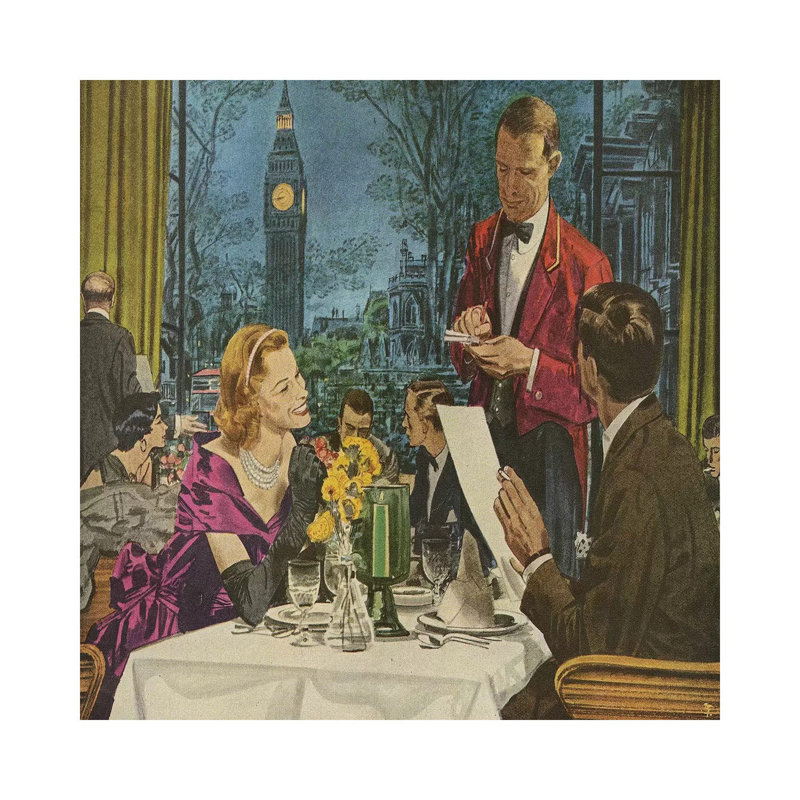 1950s Pan Am Magazine Advert 1 Piece Wall Art on Canvas, 30.48 cm H x 30.48 cm W, Canvas