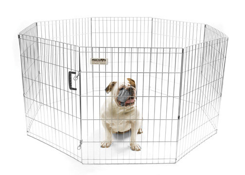 18'' H Panel Metal Exercise Pen, Medium (30")