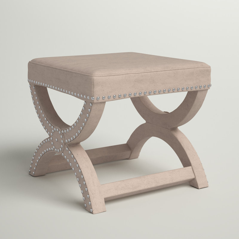 Repose-pieds standard carré de 21,3 po Miamisburg, Lin beige