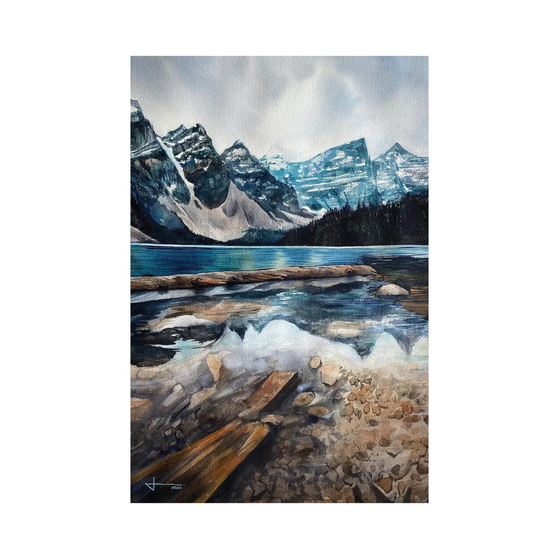 Moraine II by Liam Kumawat - Wrapped Canvas Print, 66.04 cm H x 45.72 cm W x 1.91 cm D