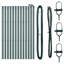 Vidaxl Fence Posts 13 Pcs Diameter32 Mm Galvanised Steel-114618815-114618809