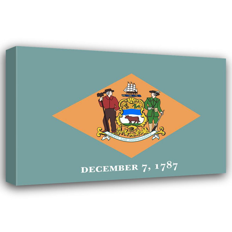 Delaware State, 12" H x 18" W