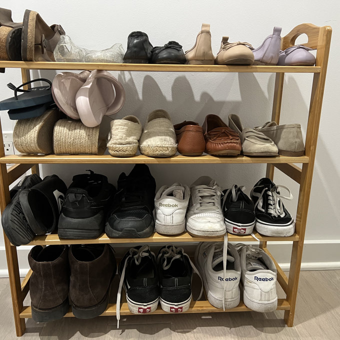 16 Pair Shoe Rack - Coffee