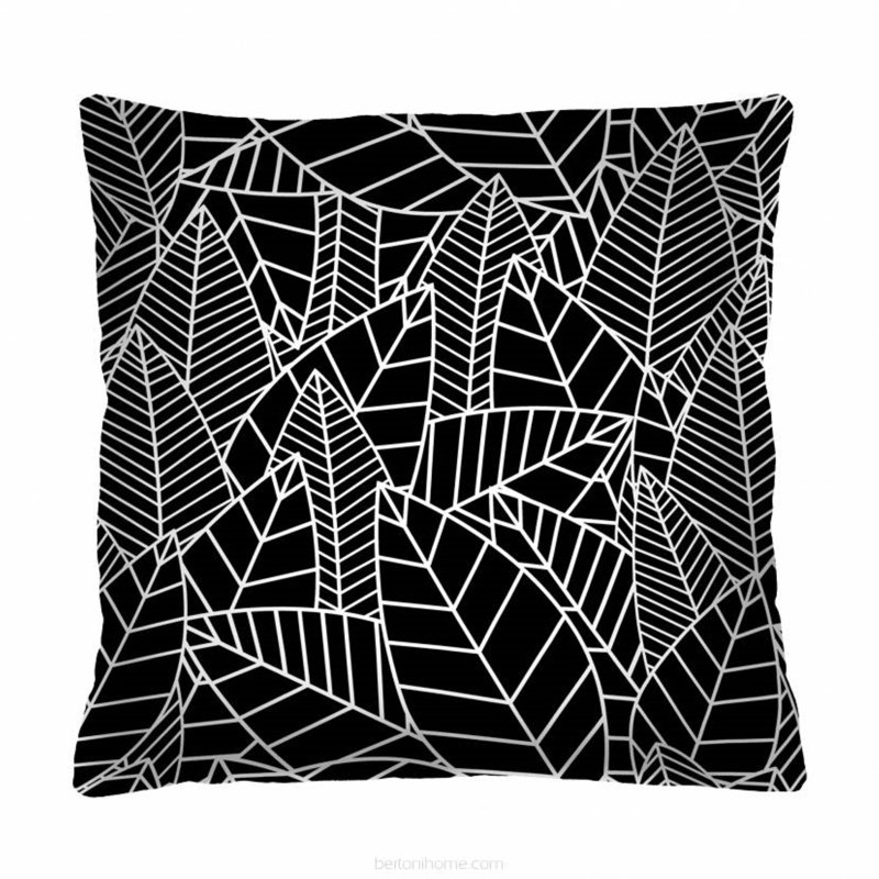 This laurel cushion is black
