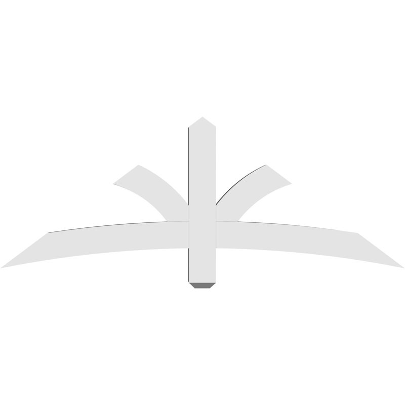 Support pour pignon Davenport, H 22,5 po x l 60 po (pas: 9/12), P 4 po x F 4 po, PVC