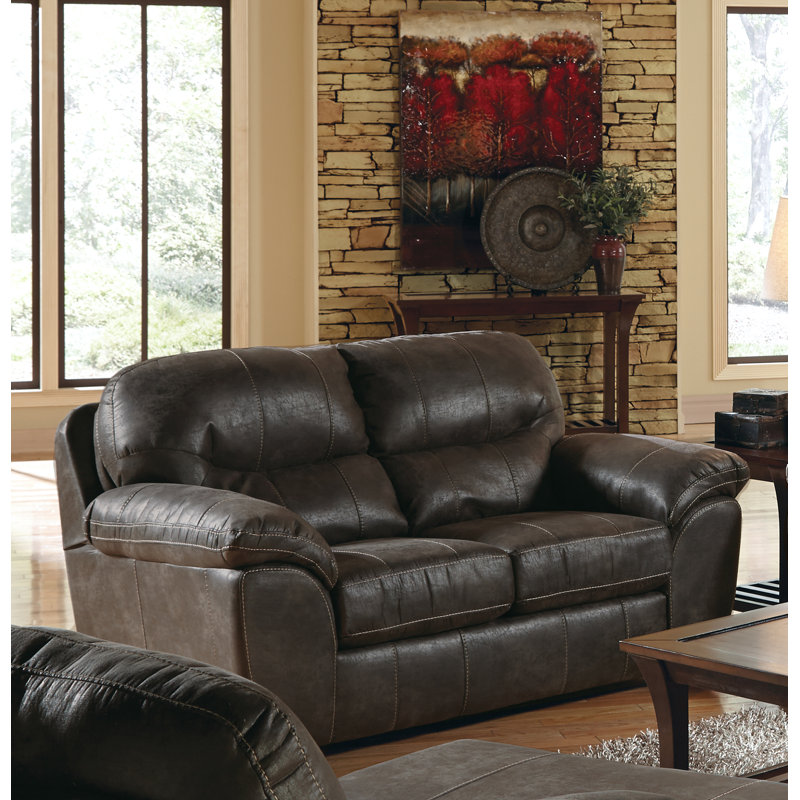 Shamima 73" Pillow Top Arm Loveseat with Reversible Cushions, Gray
