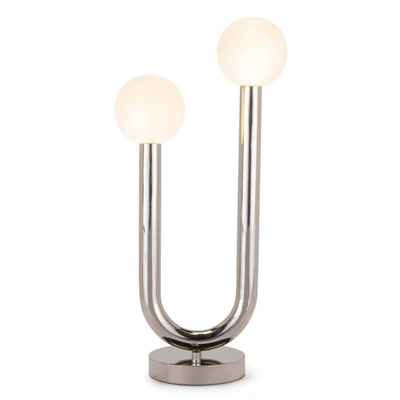 Lampe de table Happy, Nickel poli