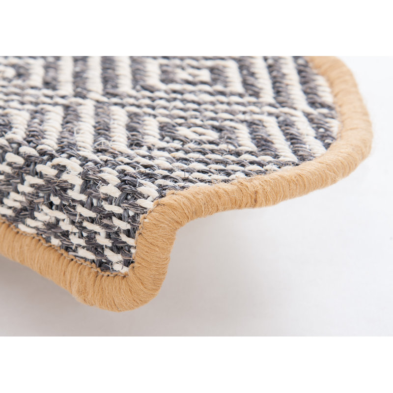 Tapis d'escalier naturel / gris Pagano, 3 pièces incluses