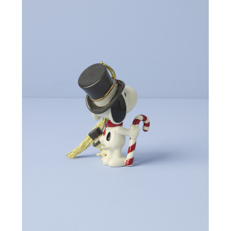 Snoopy & Woodstock with Candy Cane Ornament