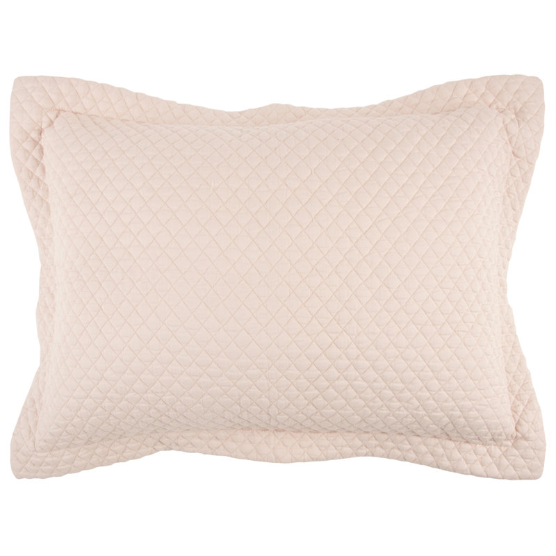 Teo Cotton Sham, Pink, King Sham