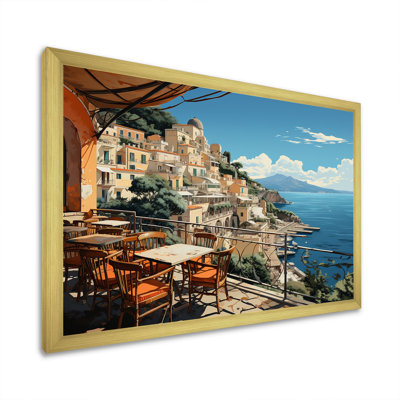 Capri, Italie, bleu, village méditerranéen I - Paysage, Italie, art mural