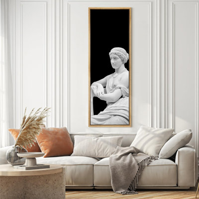 Reproduction d'art rétro sur toile encadrée de pin rétro vintage