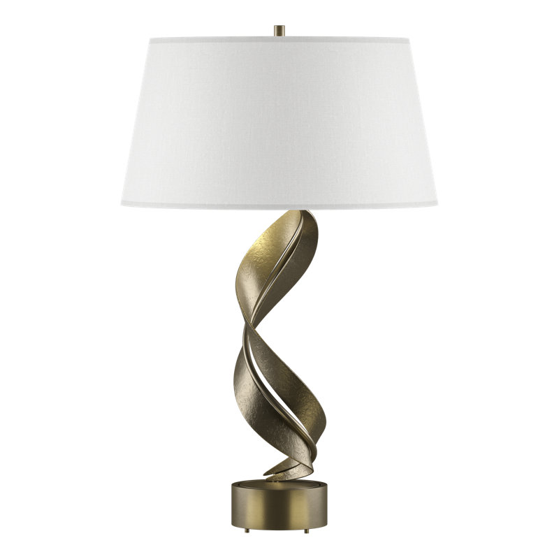 Folio 25.1" Table Lamp, Natural Anna, Dark Smoke