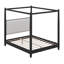 Canopy Bed Frame With Upholstered Headboard, Post-1758710238-1758710239