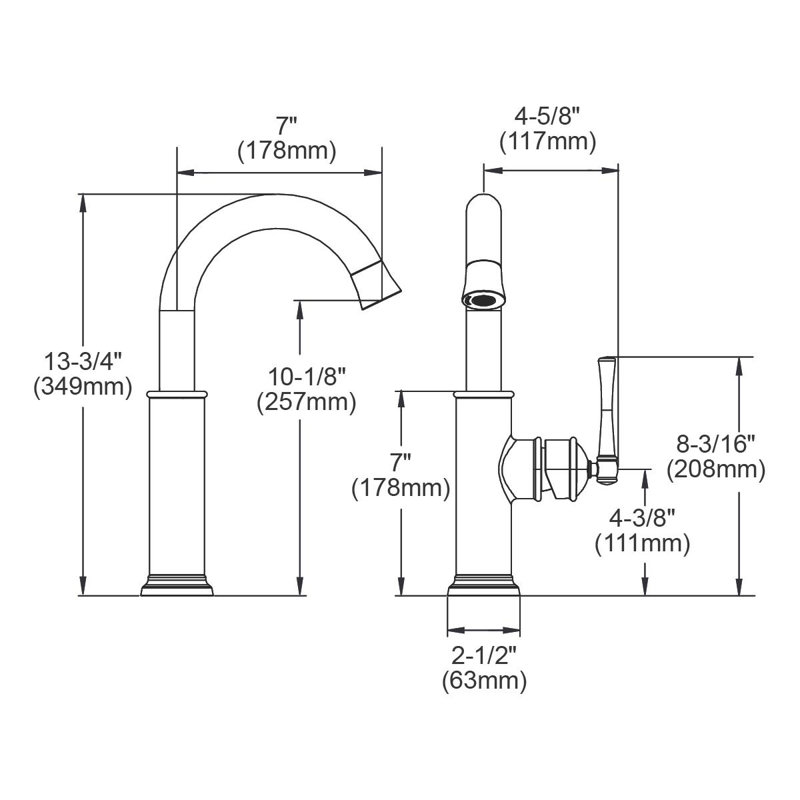 Explore Bar Faucet, Lustrous Steel