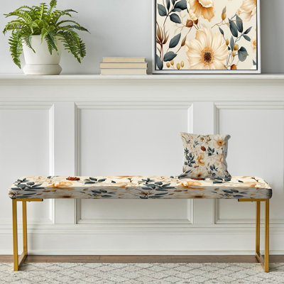 Botanical Impressions - Banc rembourré Plants Gold