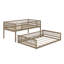 Lit double superposé au-dessus de grand lit double avec garde-corps-119285604