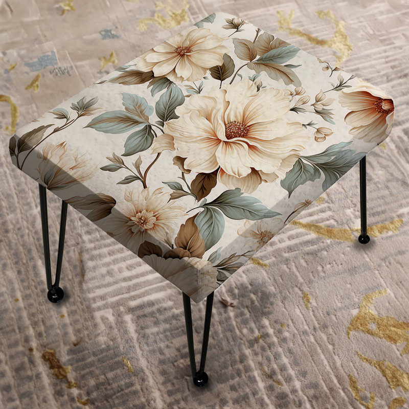 Vintage Florals III - Plants Rectangle Ottoman