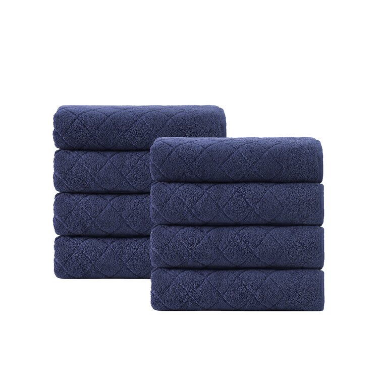 Embry Turkish Cotton Hand Towels (Set of 8) Color: Silver