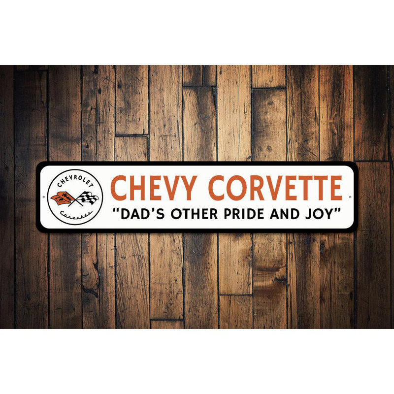 Enseigne en aluminium pour véhicule Corvette, H 6 po x l 24 po x P 0,063 po