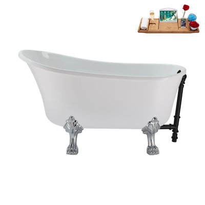 51.2'' x 25.6'' Soaking Acrylic Bathtub