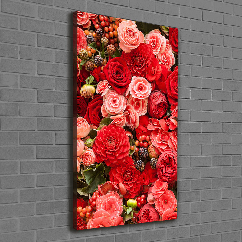 Bouquet Of Flowers - Wrapped Canvas Print, 120cm H x 60cm W