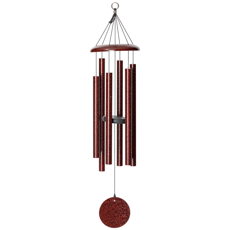 Carillon en métal Corinthian Bells, H 36 po x l 8 po, Éclat de rubis